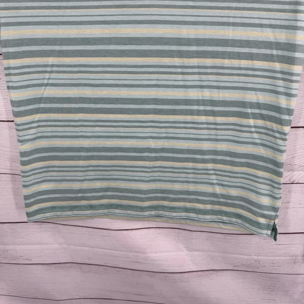 Linksoul Striped‎ Polo Shirt Mens Size Large Short Sleeve Golf Casual Green - Picture 5 of 10